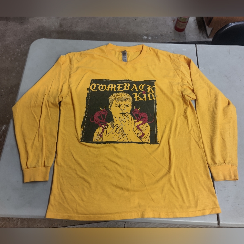 Band Tee - Comeback Kid - Yellow & Black - Mens Large